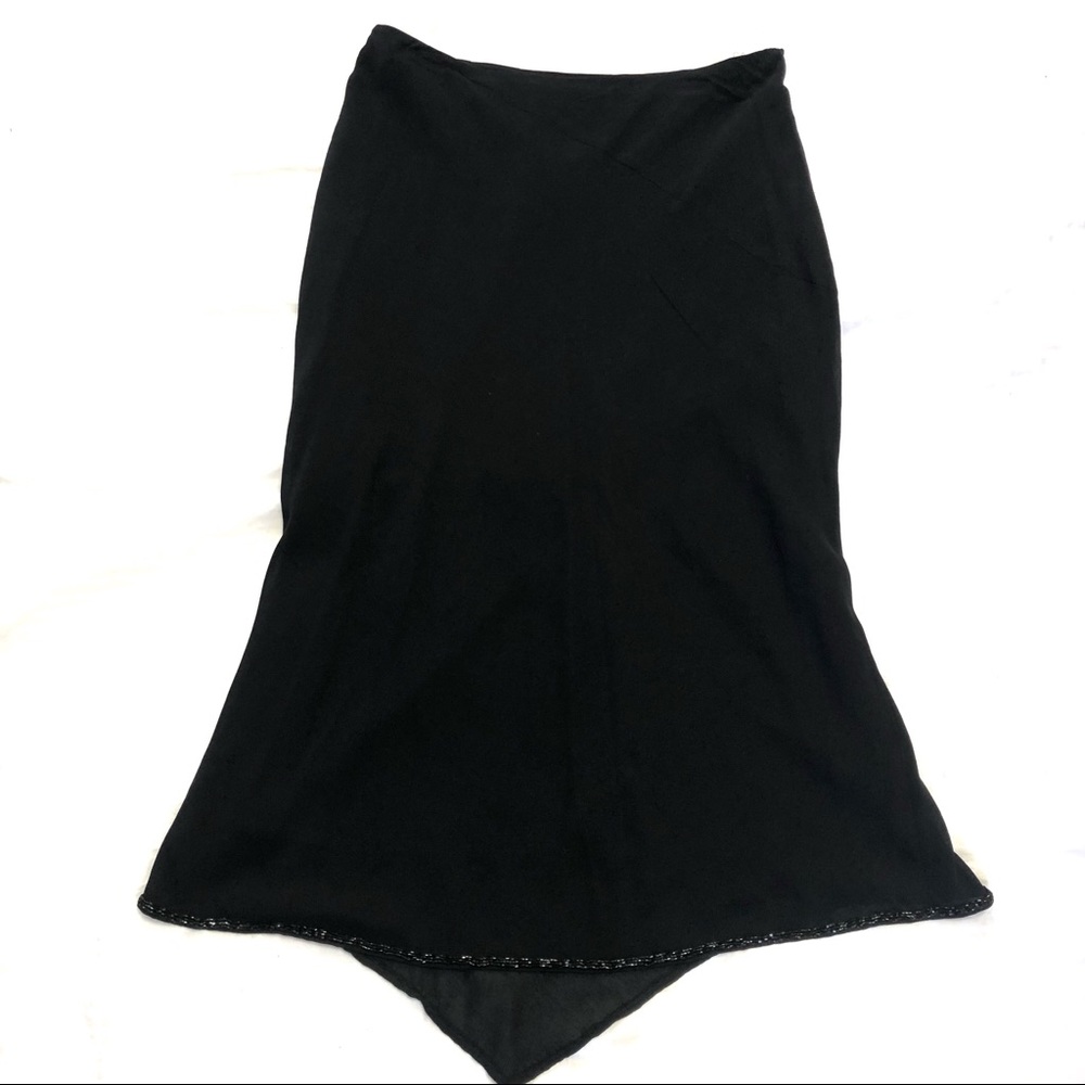 Banana Republic- black skirt w/beaded bottom trim